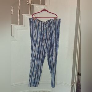 Blue Striped Men's Pants